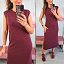 Vestido Rayas Granate